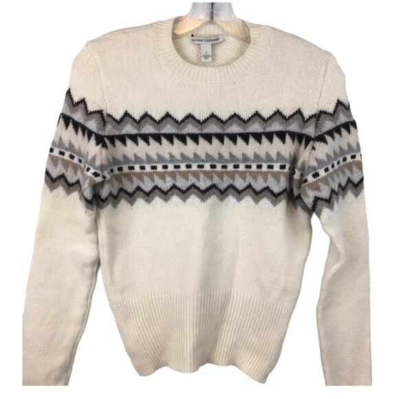 AUTUMN CASHMERE Fair Isle Cashmere/Wool Sweater - Picture 4 of 12